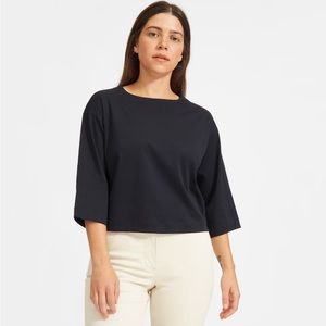 Everlane The Luxe Cotton Crop Tee